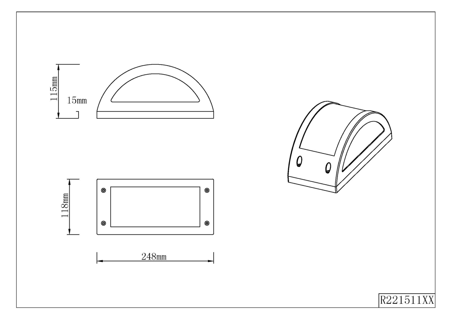 Ulkoseinävalaisn TRIO Kendal led 1400lm antrasiitti