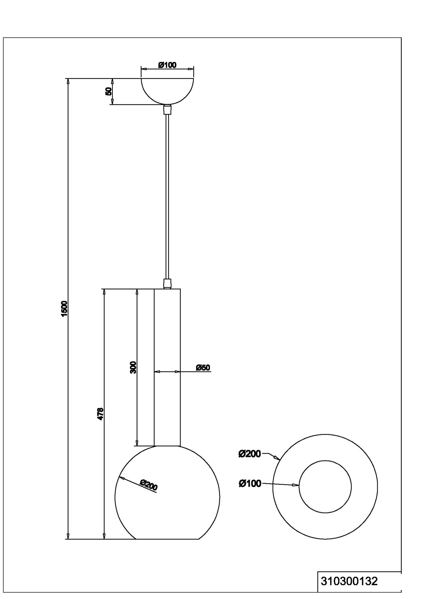 Riippuvalaisin TRIO Clayton E27 1-osainen mattamusta