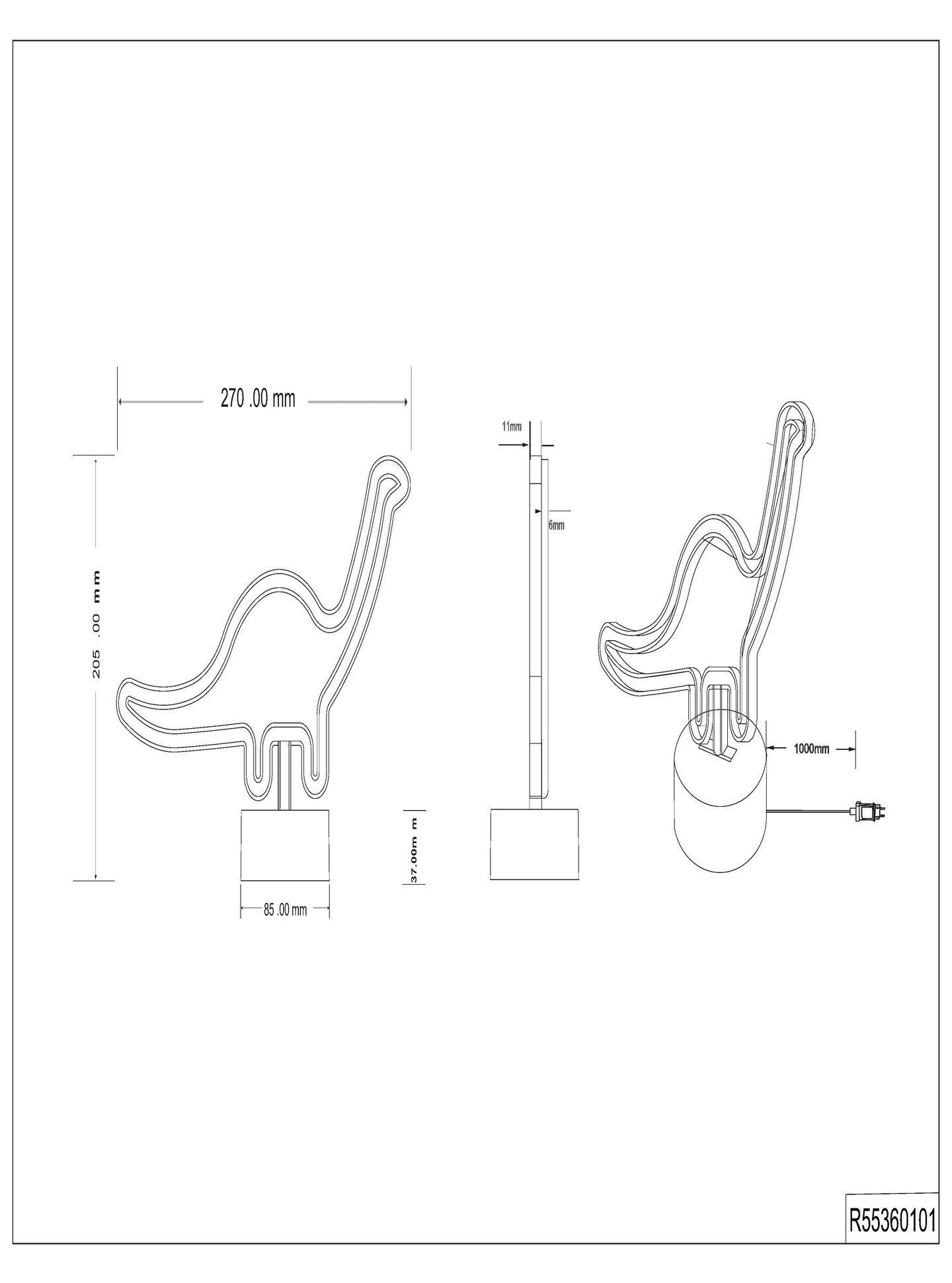 Pöytävalaisin TRIO Bronto led 17lm valkoinen