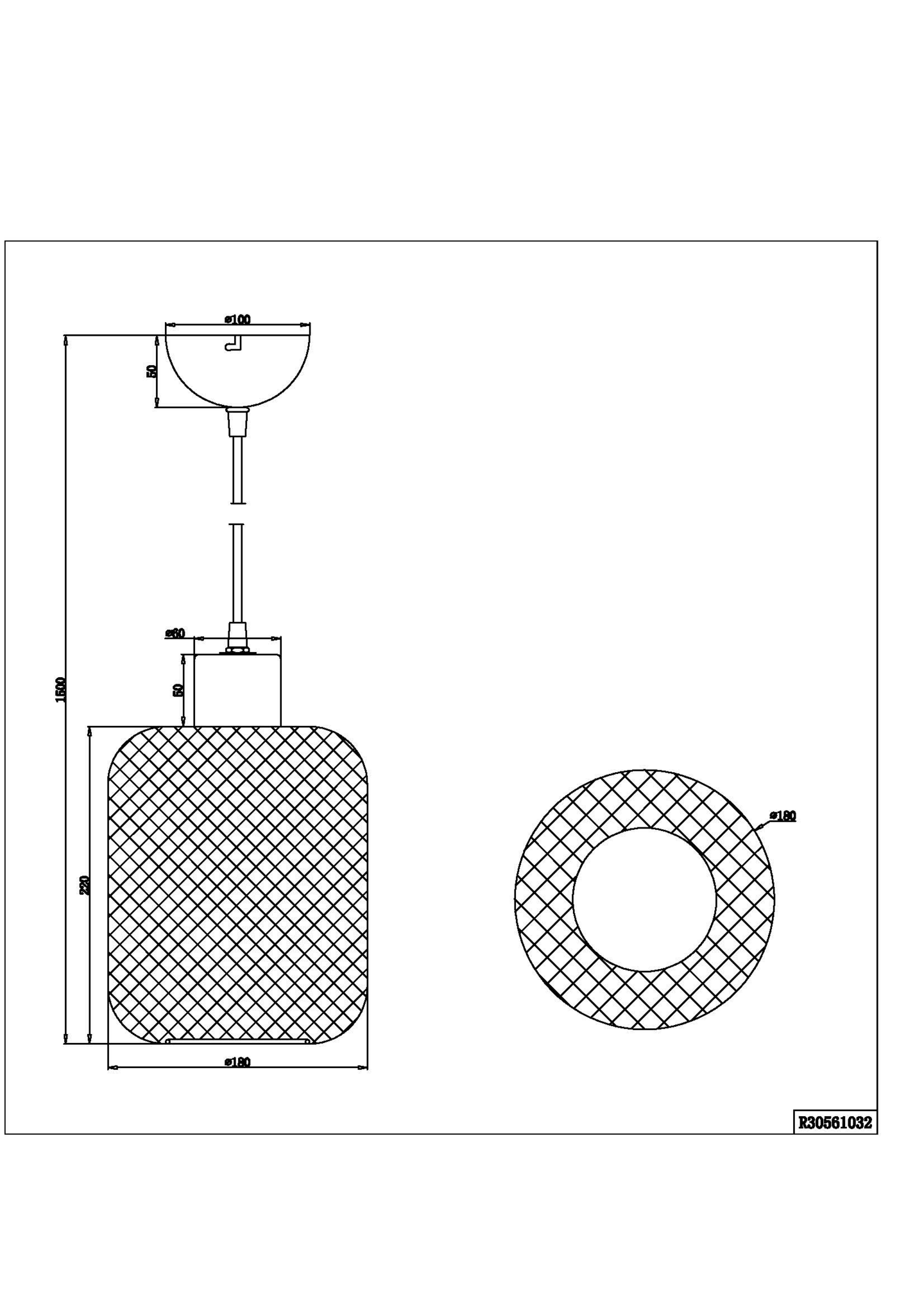 Riippuvalaisin TRIO Calimero E27 1-osainen 22cm mattamusta