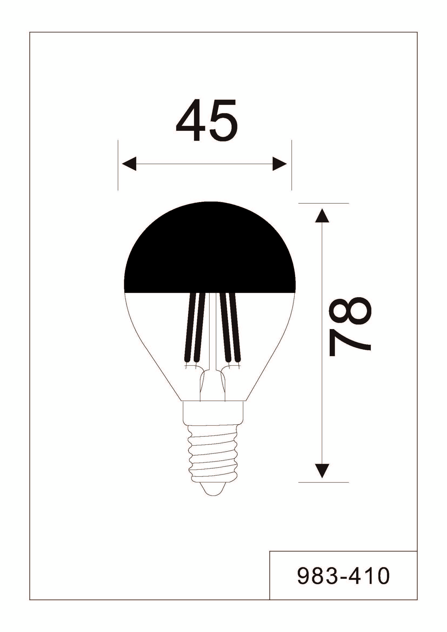 Led-lamppu TRIO pääpeili mainos E14 4W 420lm 2800K kromi