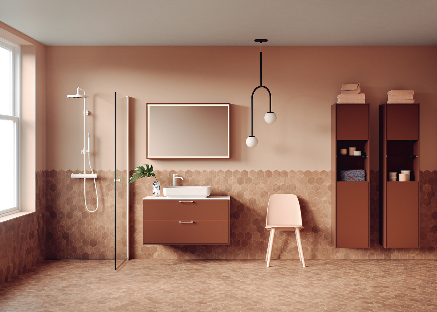 Suihkuseinä Svedbergs Skoga suora 57x198 alumiini kiilt/kirkas