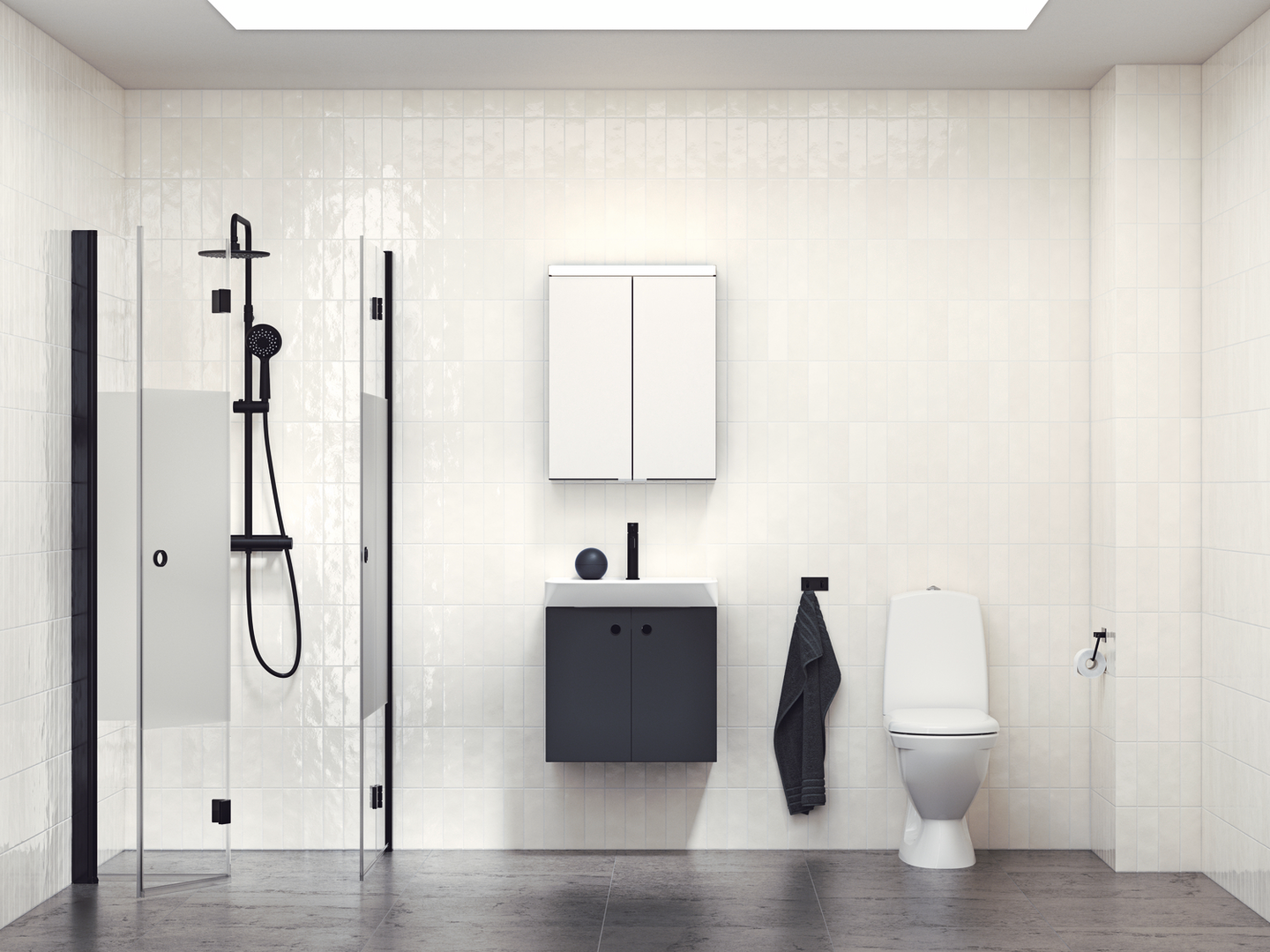 HÖRNDUSCH SVEDBERGS SKOGA VIKBAR ALU BLANK HAFR INTHT 70X90X198CM