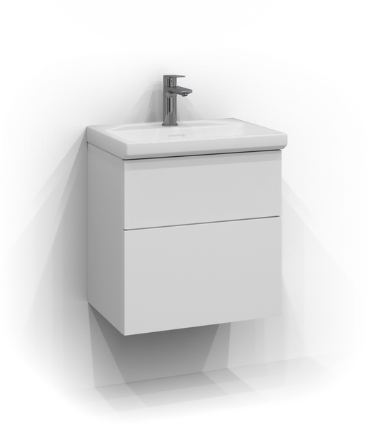 Allaskaappi Svedbergs Forma Sileä 50x35 valkoinen 2 laatikkoa