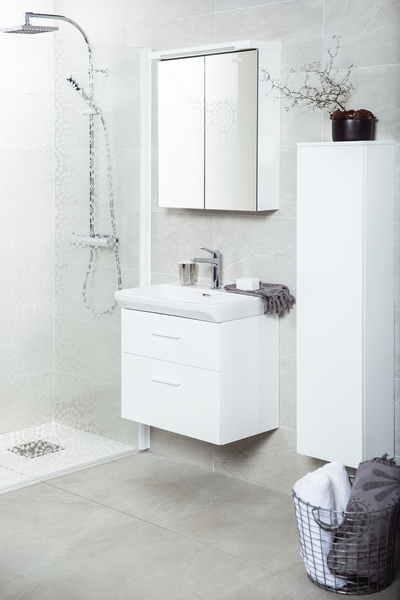 TVÄTTSTÄLLSSKÅP SVEDBERGS FORMA VIT 2LÅD B1 ECLEAN 60X35X50CM