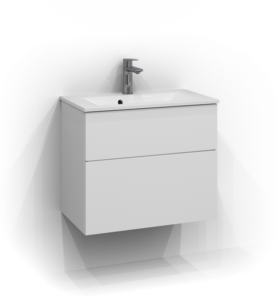 Allaskaappi Svedbergs Forma Sileä 60x35 valkoinen 2 laatikkoa