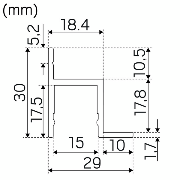 Led-profiili Hide-a-lite alumiini 2m