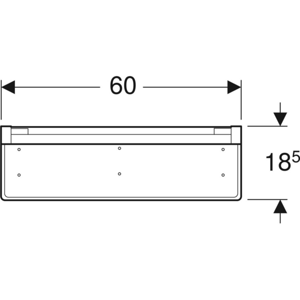 Peilikaappi IDO Glow Square vasen L60xS18,5xK64,5cm valkoinen