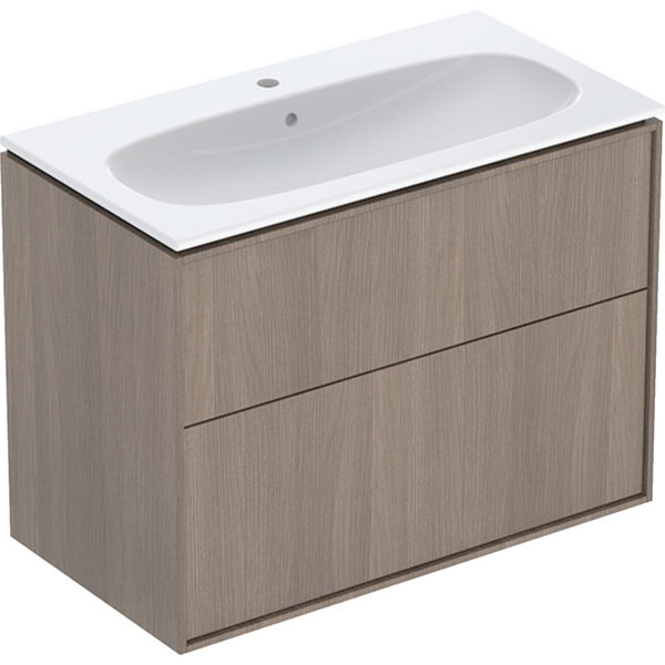 Allaskaappipaketti IDO Sense Art 90cm slim design laatikoilla pähkinä