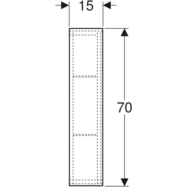 Seinäkaappi IDO Sense Art L45xK70xS15cm valkoinen
