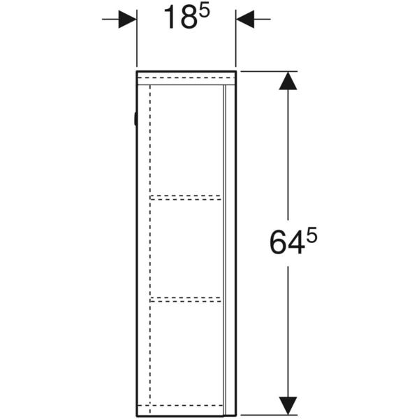 Seinäkaappi IDO Glow Square L30xS18,5xK64,5cm vetimellä valkoinen