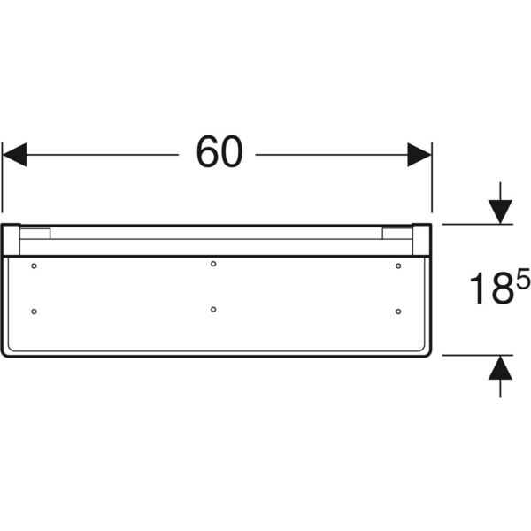 Peilikaappi IDO Glow Square oikea L60xS18,5xK64,5cm NCS
