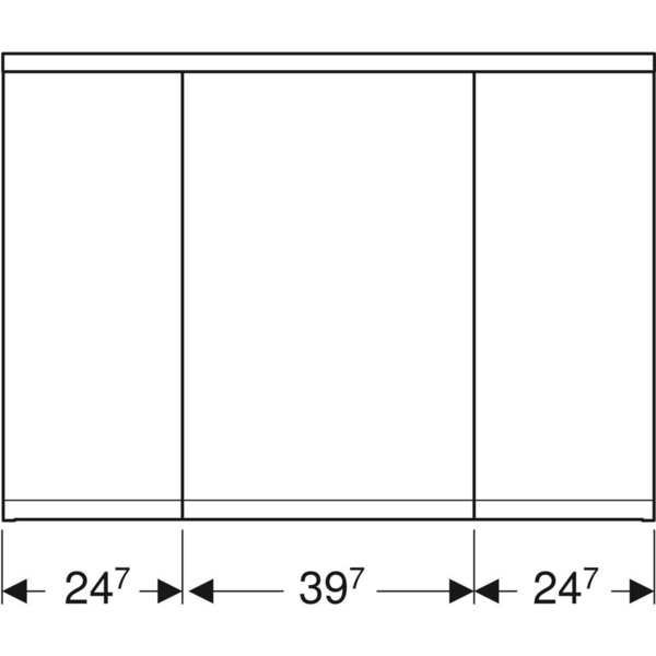 Peilikaappi IDO Glow Square L90xS18,5xK64,5cm NCS