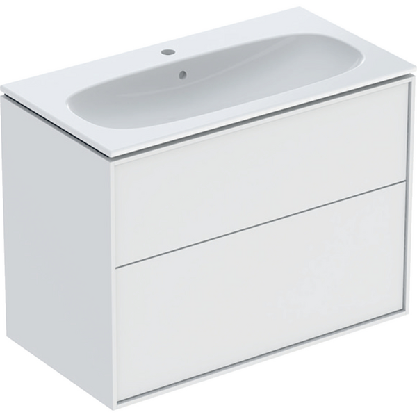 Allaskaappipaketti IDO Sense Art 90cm slim design laatikoilla valkoinen