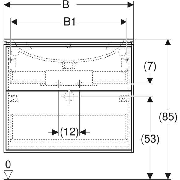 Allaskaappipaketti IDO Sense Art 60cm slim design laatikoilla laava
