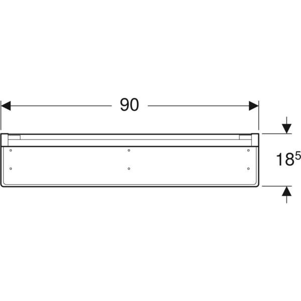 Peilikaappi IDO Glow Square L90xS18,5xK64,5cm valkoinen