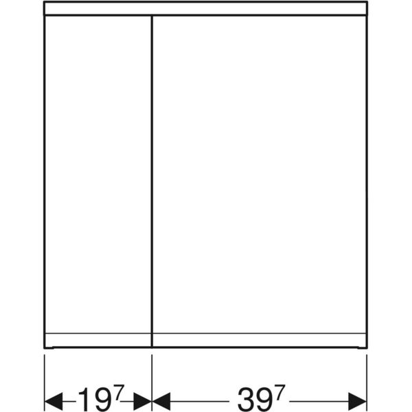 Peilikaappi IDO Glow Square vasen L60xS18,5xK64,5cm NCS