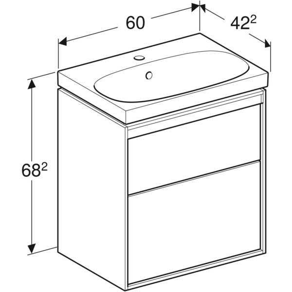 Allaskaappipaketti IDO Sense Art 60cm laatikoilla compact laava