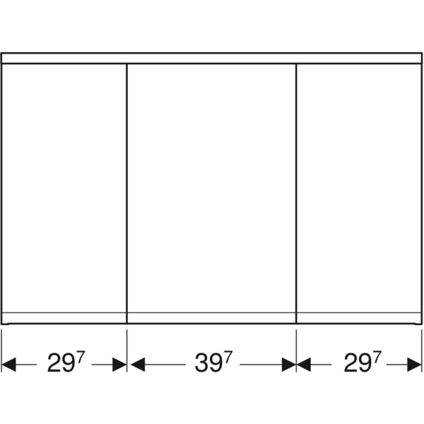 Peilikaappi IDO Glow Square L100xS18,5xK64,5cm NCS