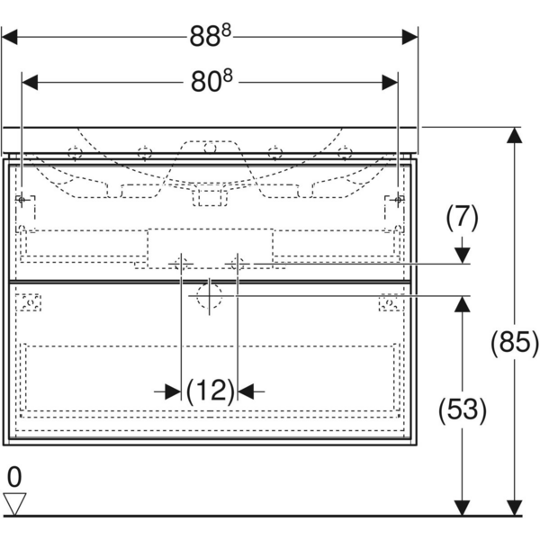 Allaskaappipaketti IDO Sense Art 90cm laatikoilla compact tammi
