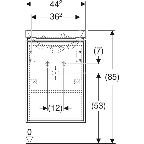 Allaskaappipaketti IDO Sense Art 45cm yhdellä ovella laava