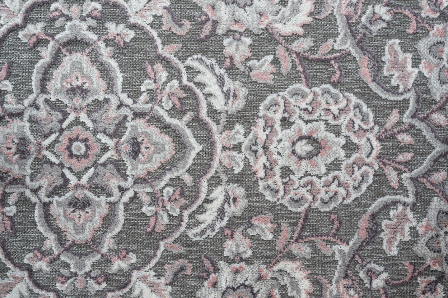 Viskoosimatto Cello Fleur 200x290cm harmaa/punainen