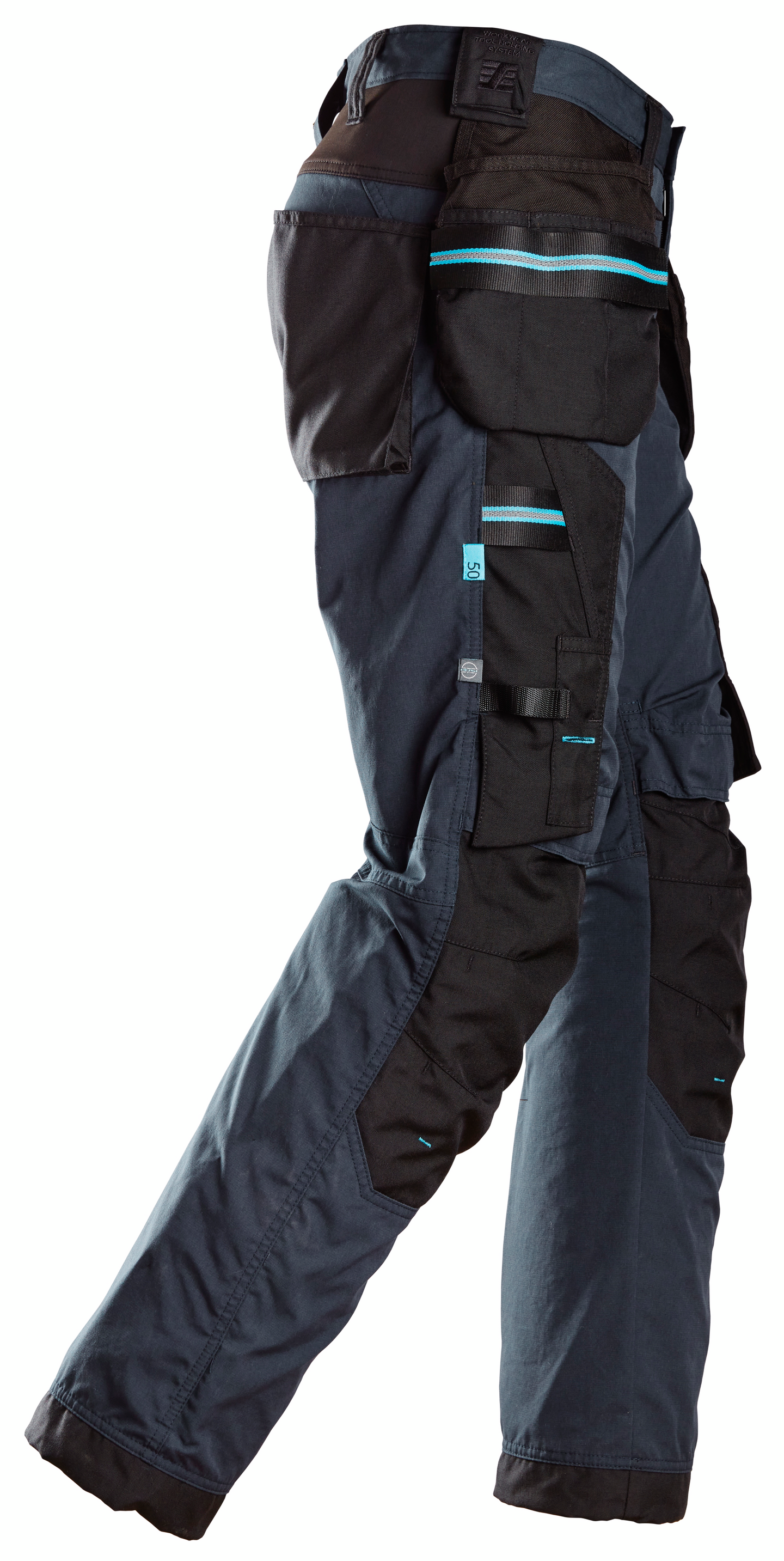 Työhousut Snickers 6210-9504 LiteWork 37.5® riipputaskut Navy/musta