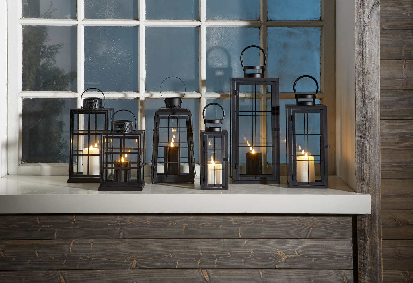 Lyhty Cello ruutu mattamusta 30,5cm