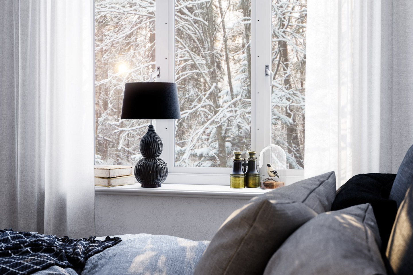 Pöytävalaisin By Rydéns Lofty mattamusta