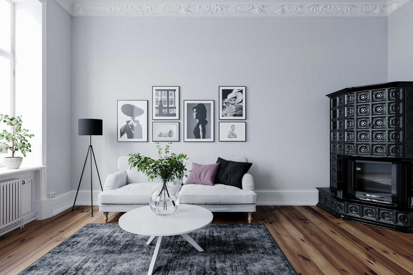 Lattiavalaisin By Rydéns Rina musta