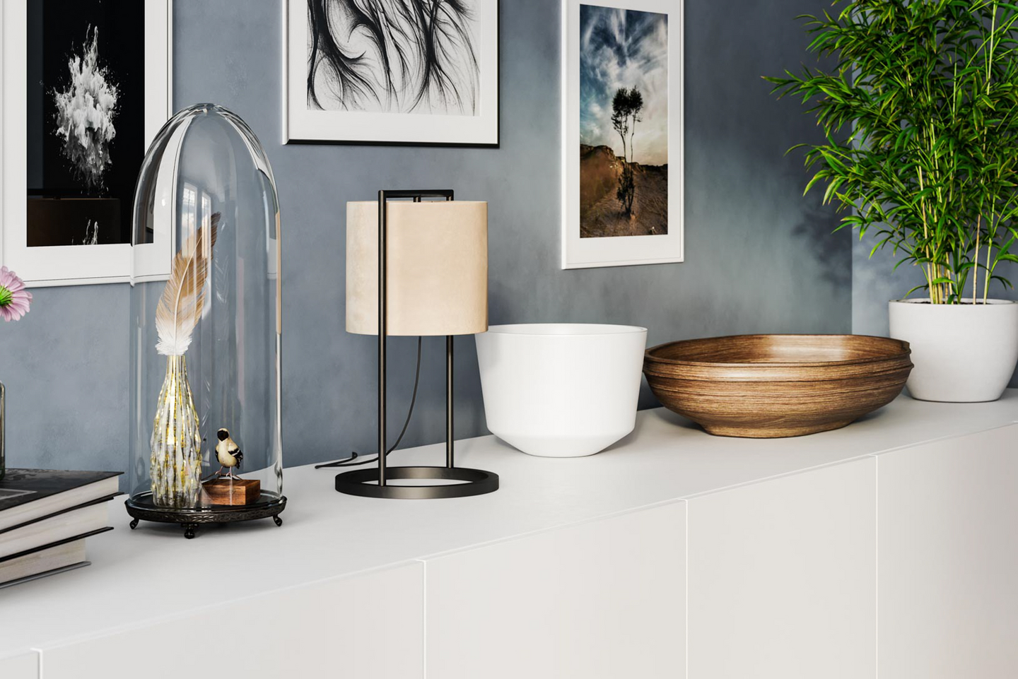 Pöytävalaisin By Rydéns Vieste beige