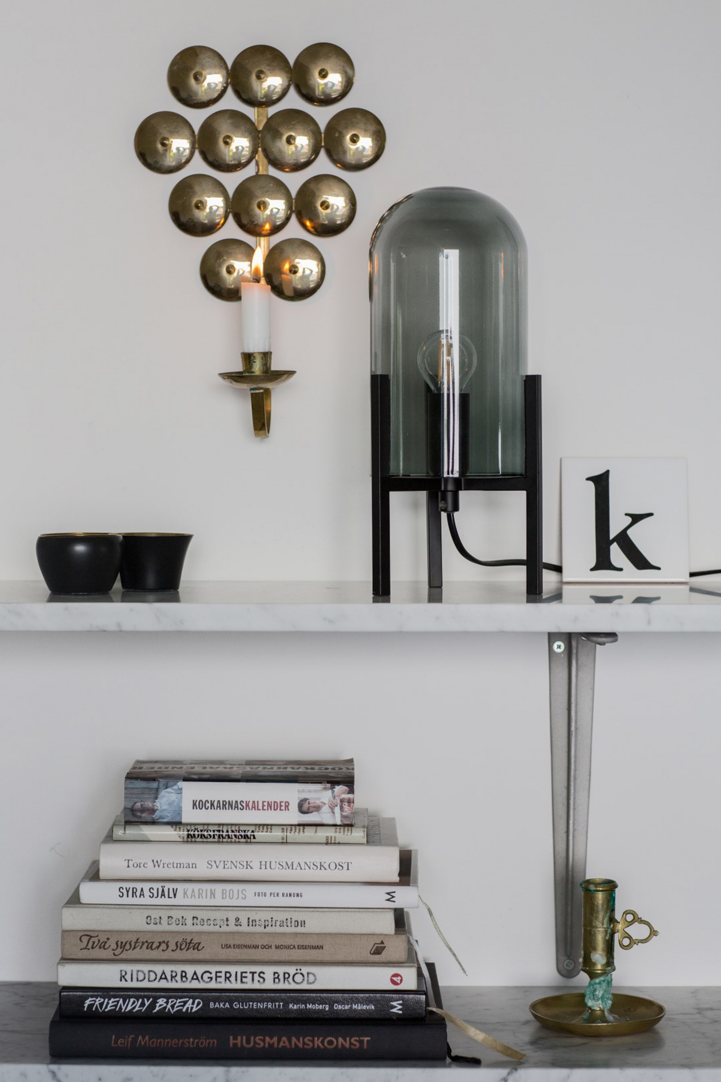 Pöytävalaisin By Rydéns Smokey savunharmaa