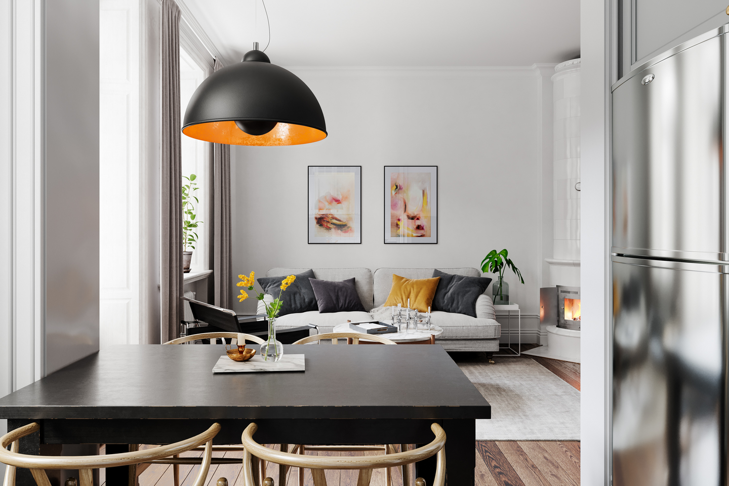 Riippuvalaisin By Rydéns Captain halkaisija 53cm mattamusta