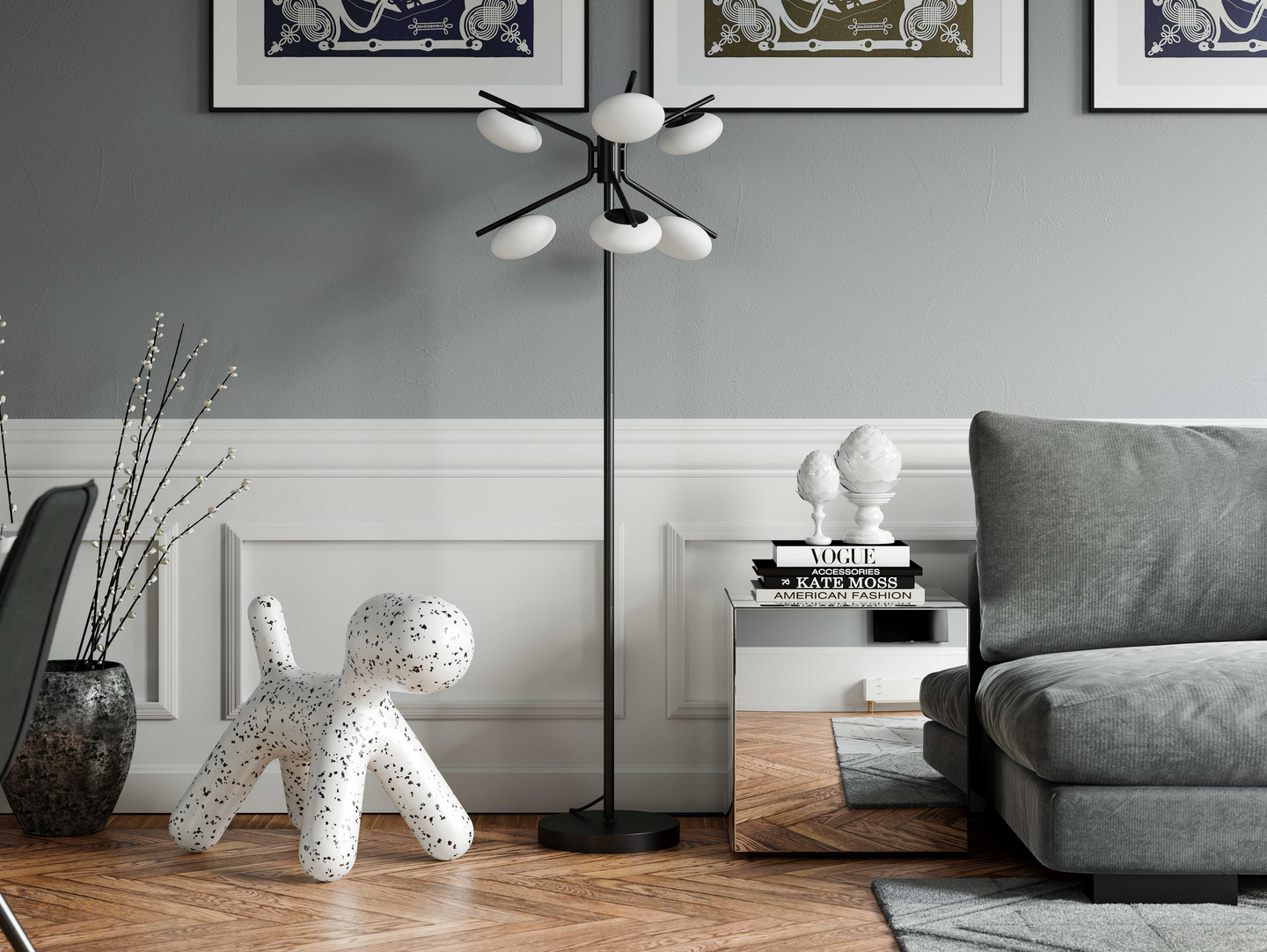 Lattiavalaisin By Rydéns Imperia musta