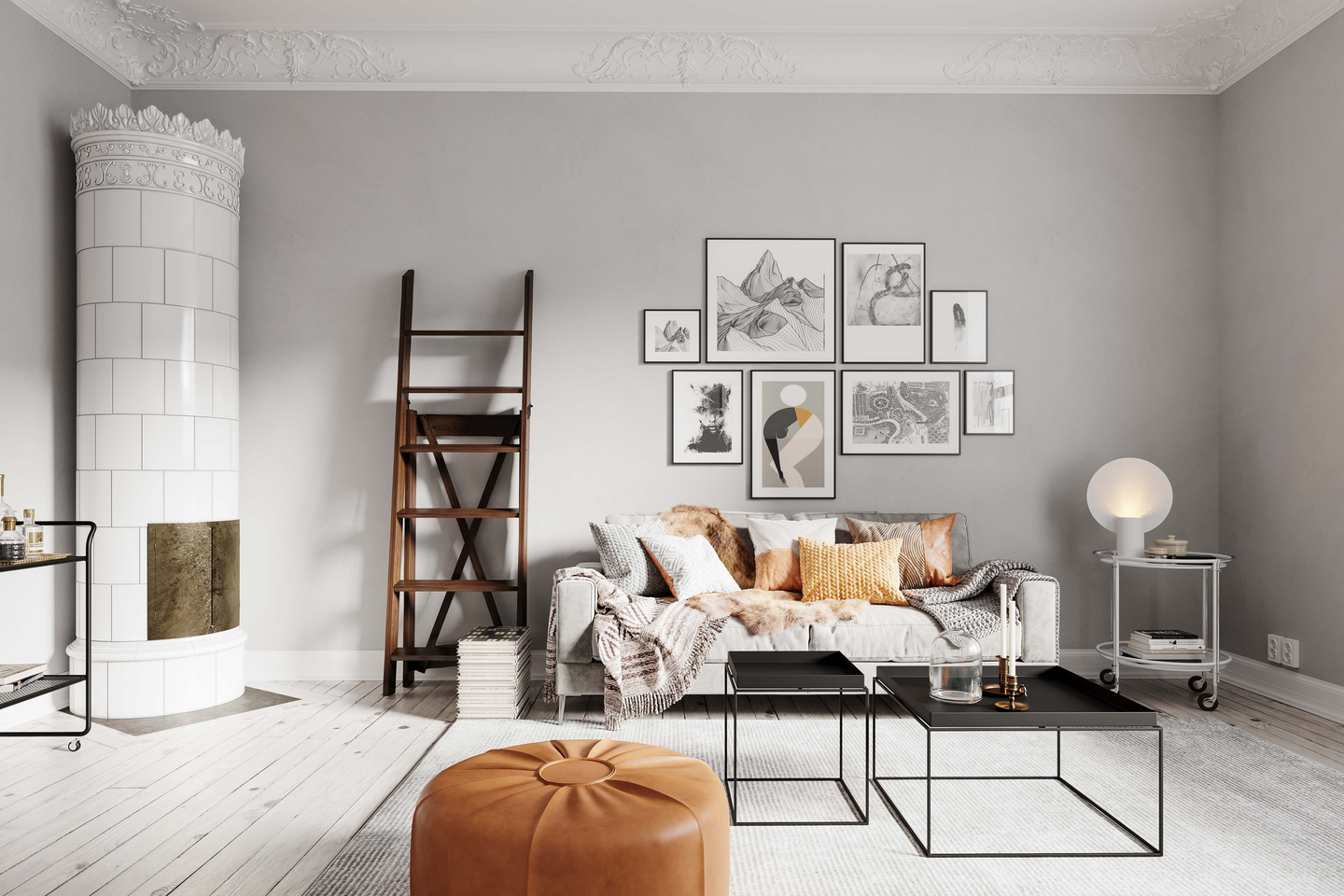 Pöytävalaisin By Rydéns Colby XL valkoinen