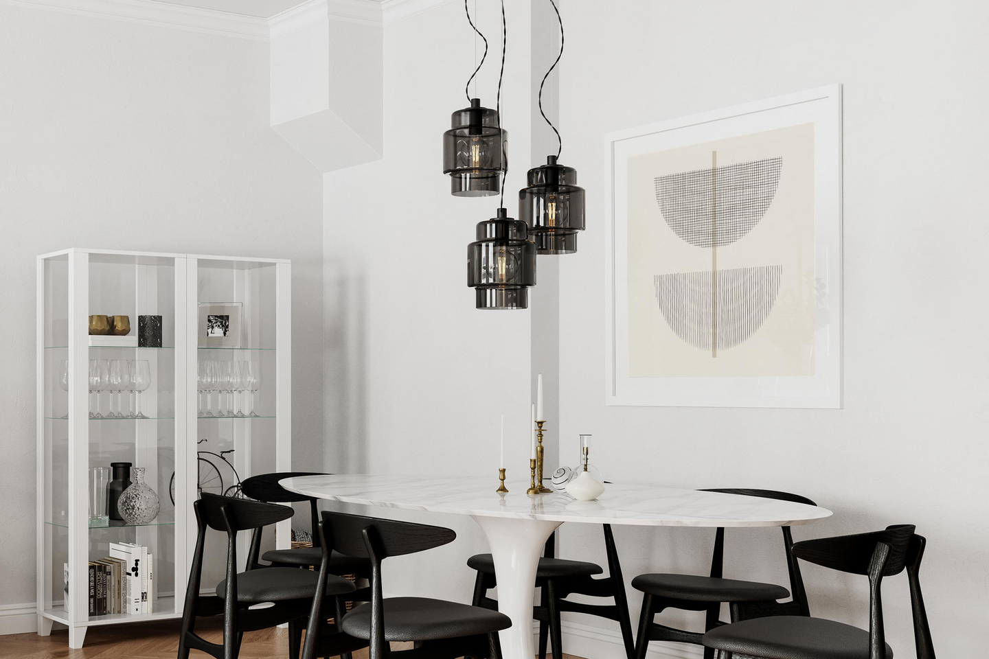 Riippuvalaisin Sessak Ebbot 3-osainen savunharmaa