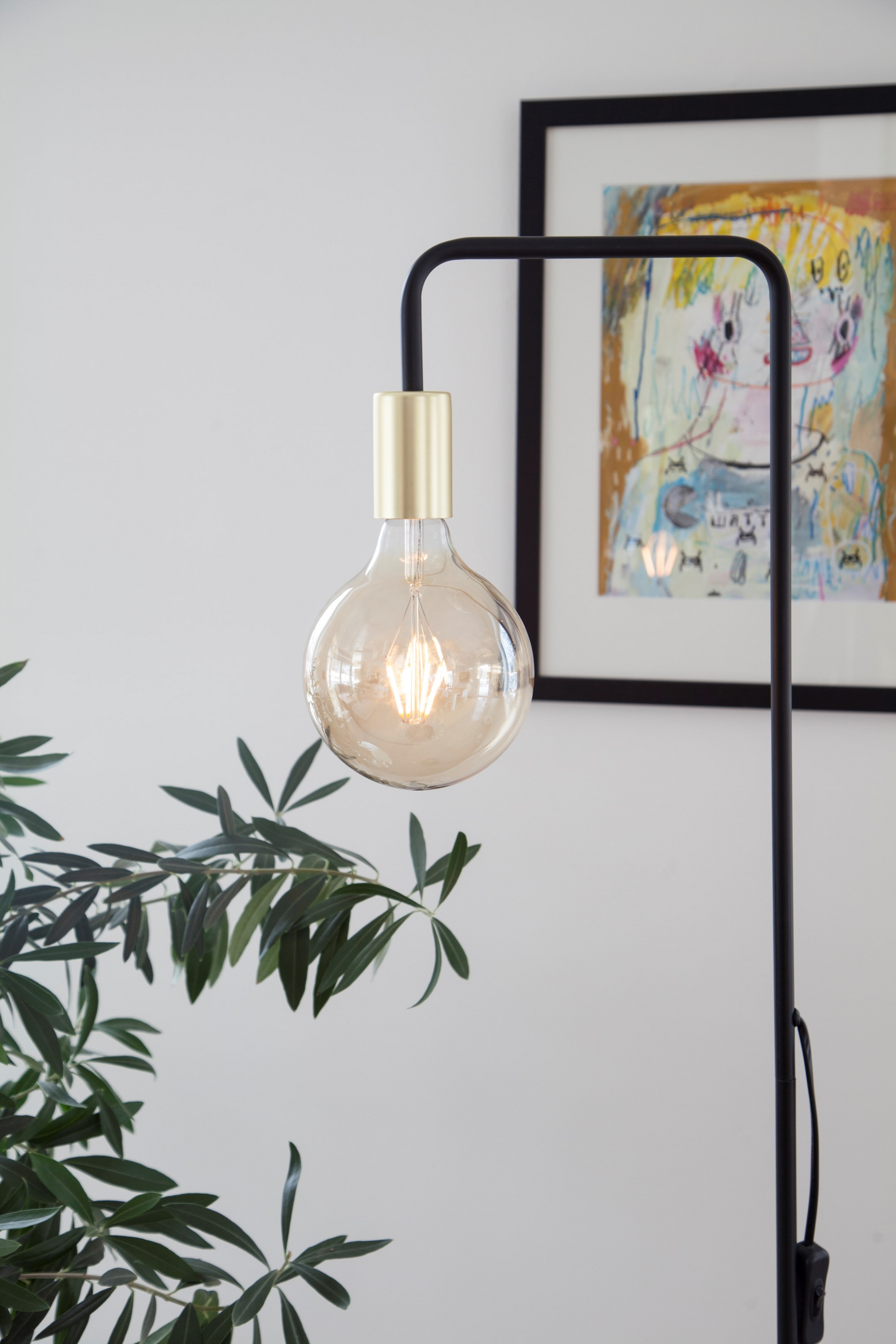 Lattiavalaisin By Rydéns Fondi mattamusta/harjattu messinki