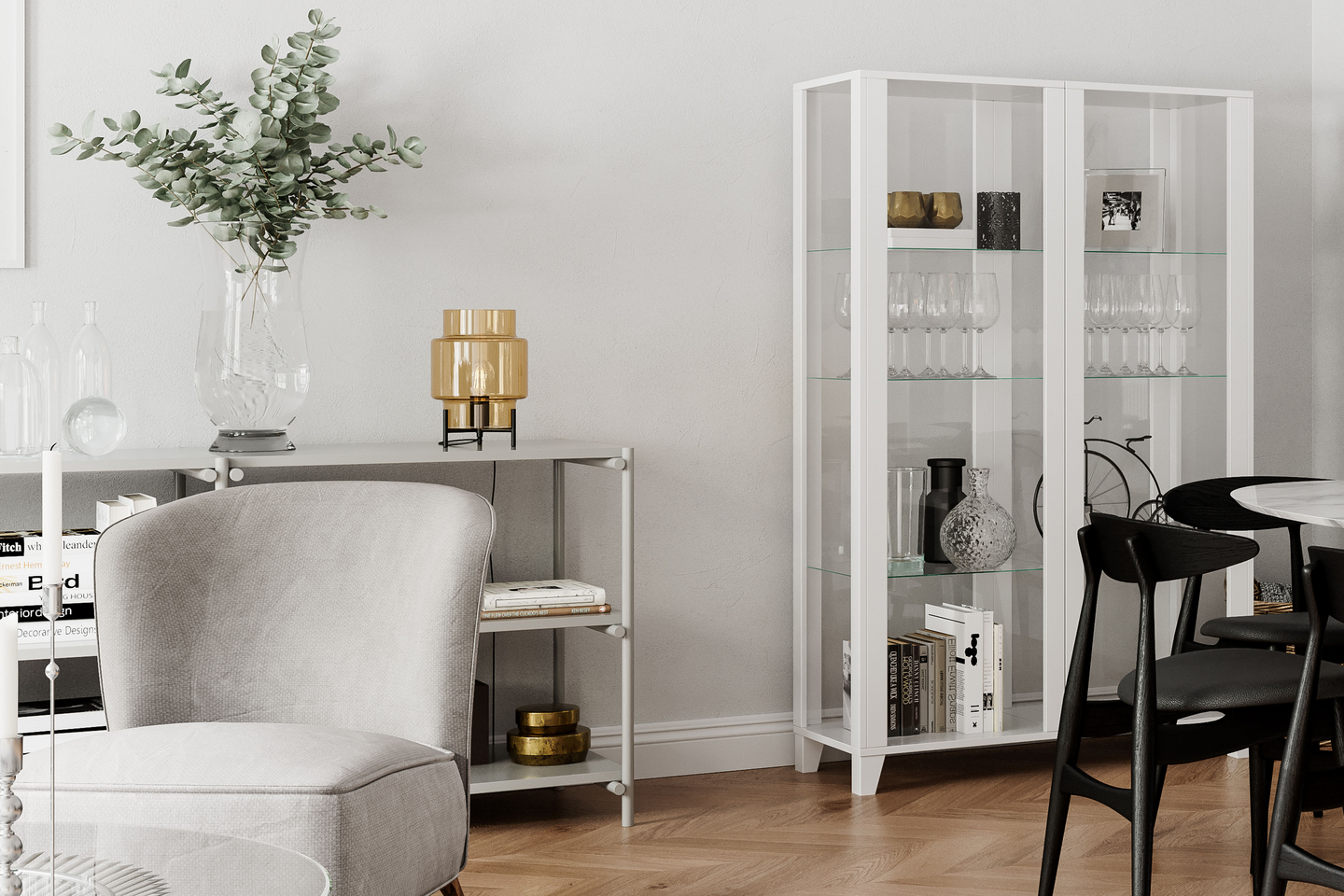 Pöytävalaisin Sessak Ebbot 29cm amber