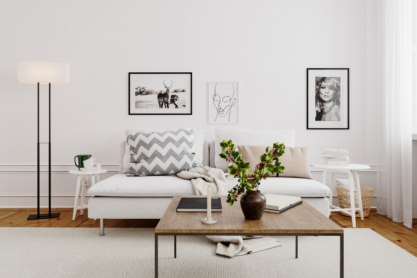 Lattiavalaisin By Rydéns Luton musta/valkoinen