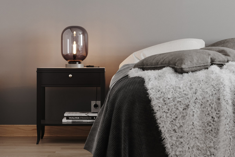 Pöytävalaisin By Rydéns Leola savunharmaa