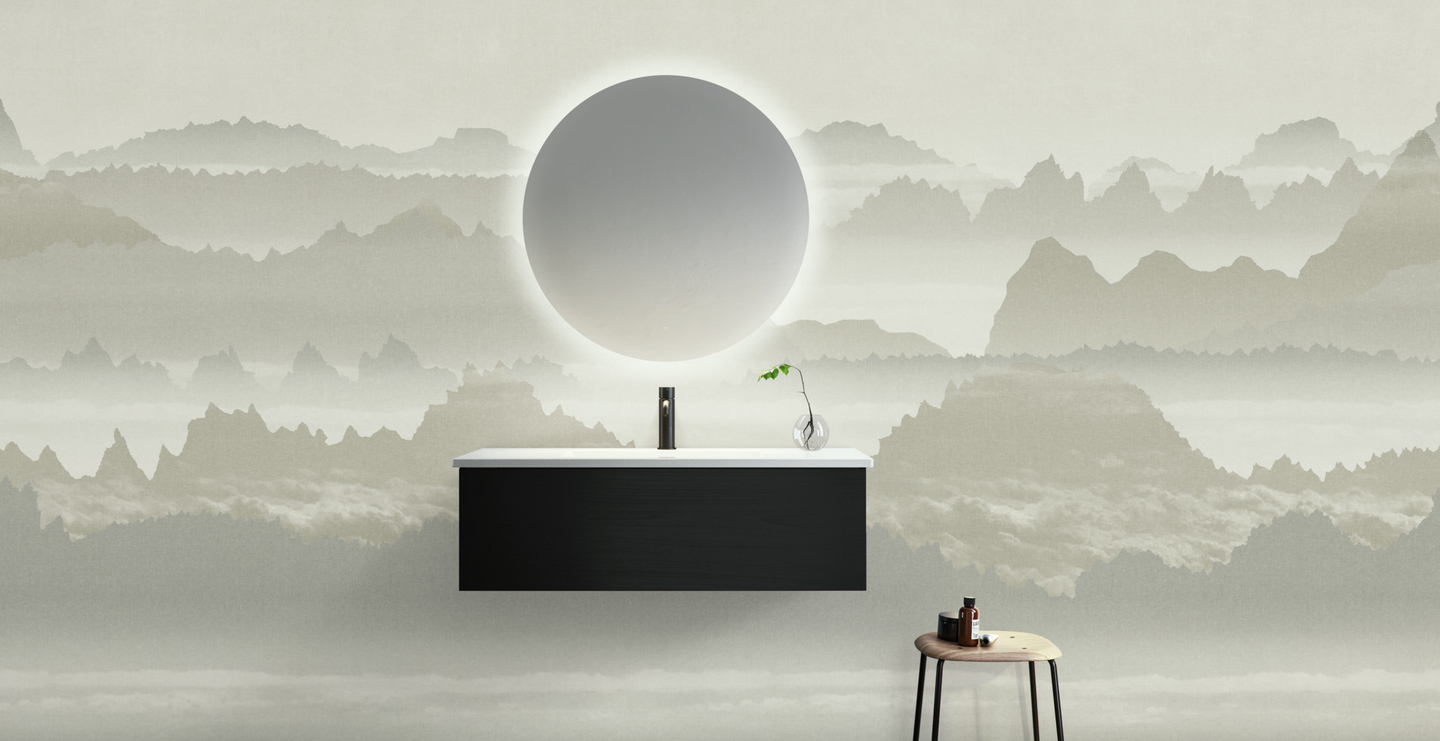 Märkätilan seinä Aquarelle 2m Misty Mountain-Grey