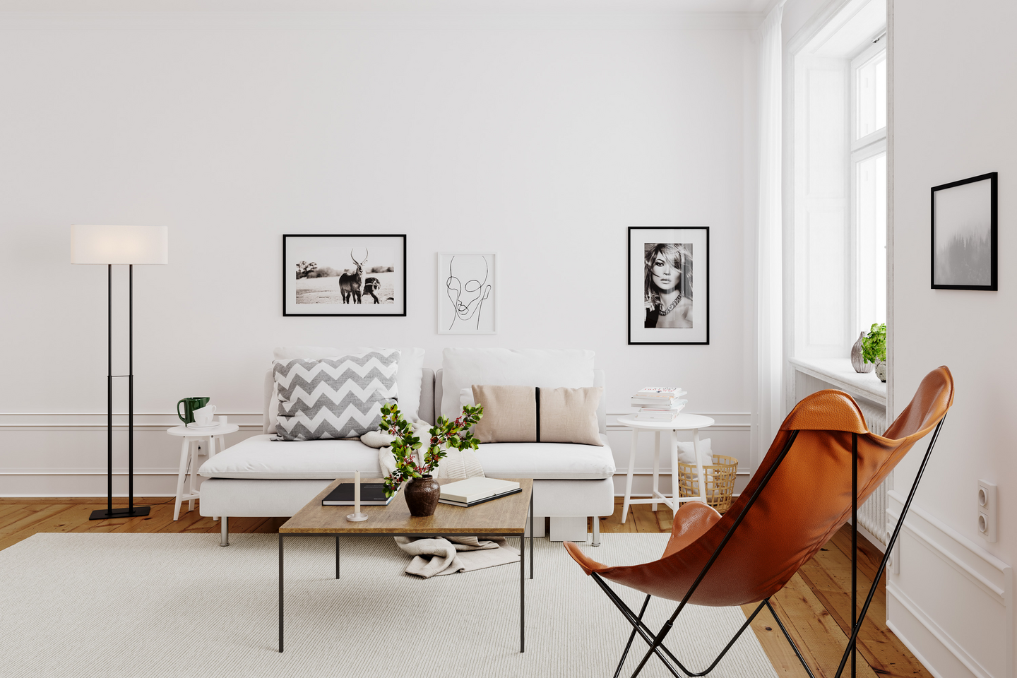 Lattiavalaisin By Rydéns Luton musta/valkoinen