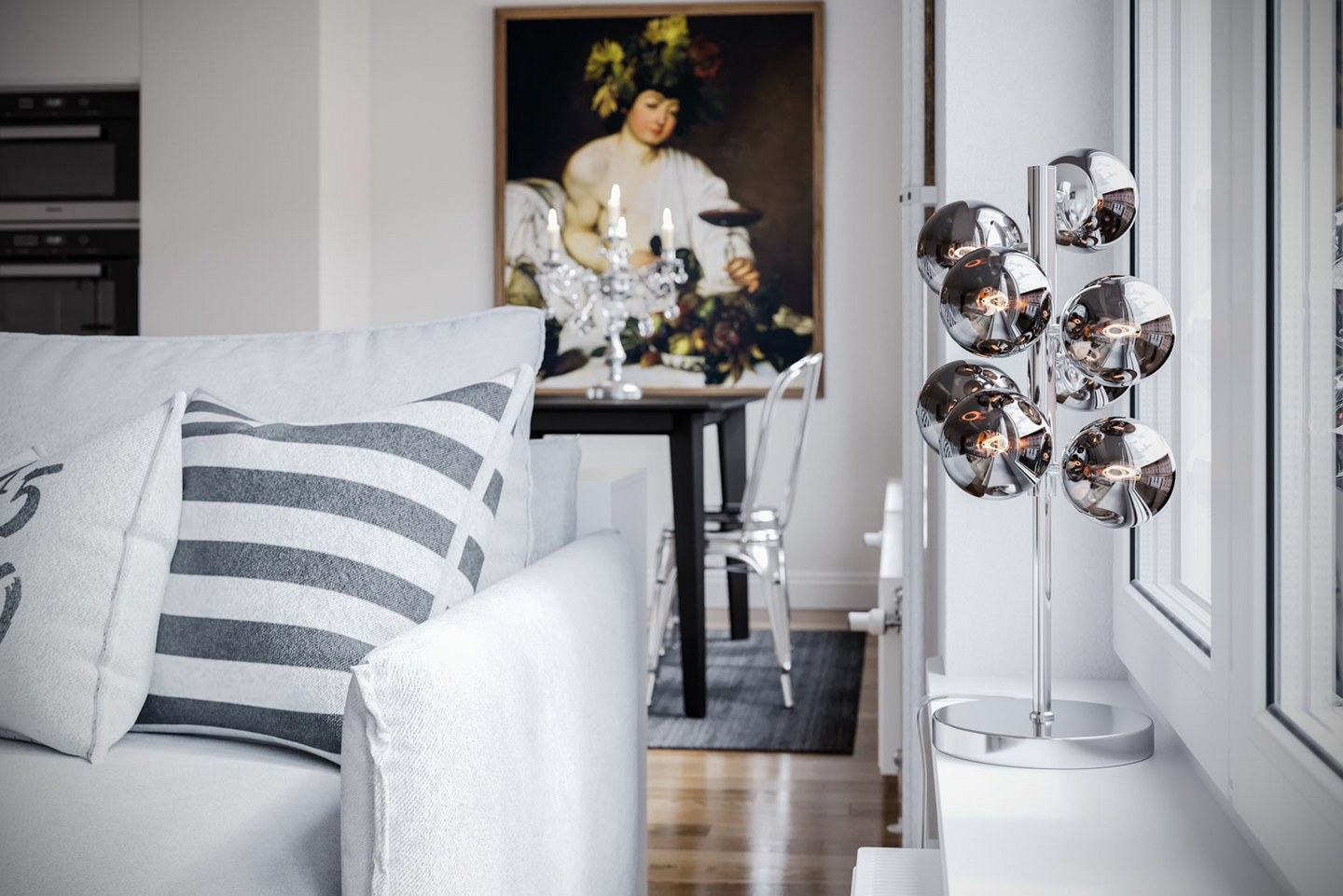 Pöytävalaisin By Rydéns Splendor savunharmaa