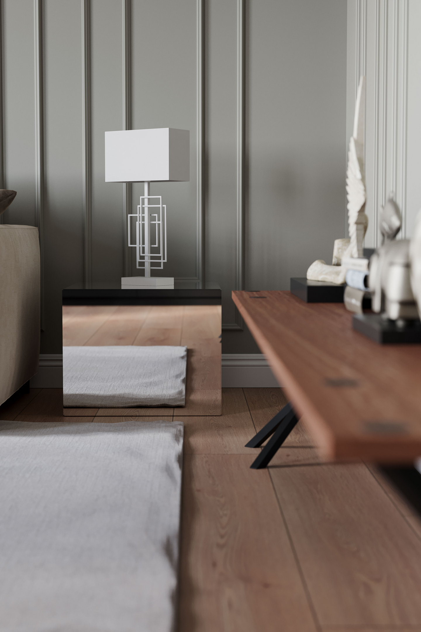 Pöytävalaisin By Rydéns Paragon 69cm valkoinen