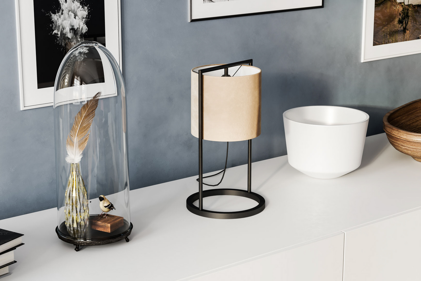 Pöytävalaisin By Rydéns Vieste beige