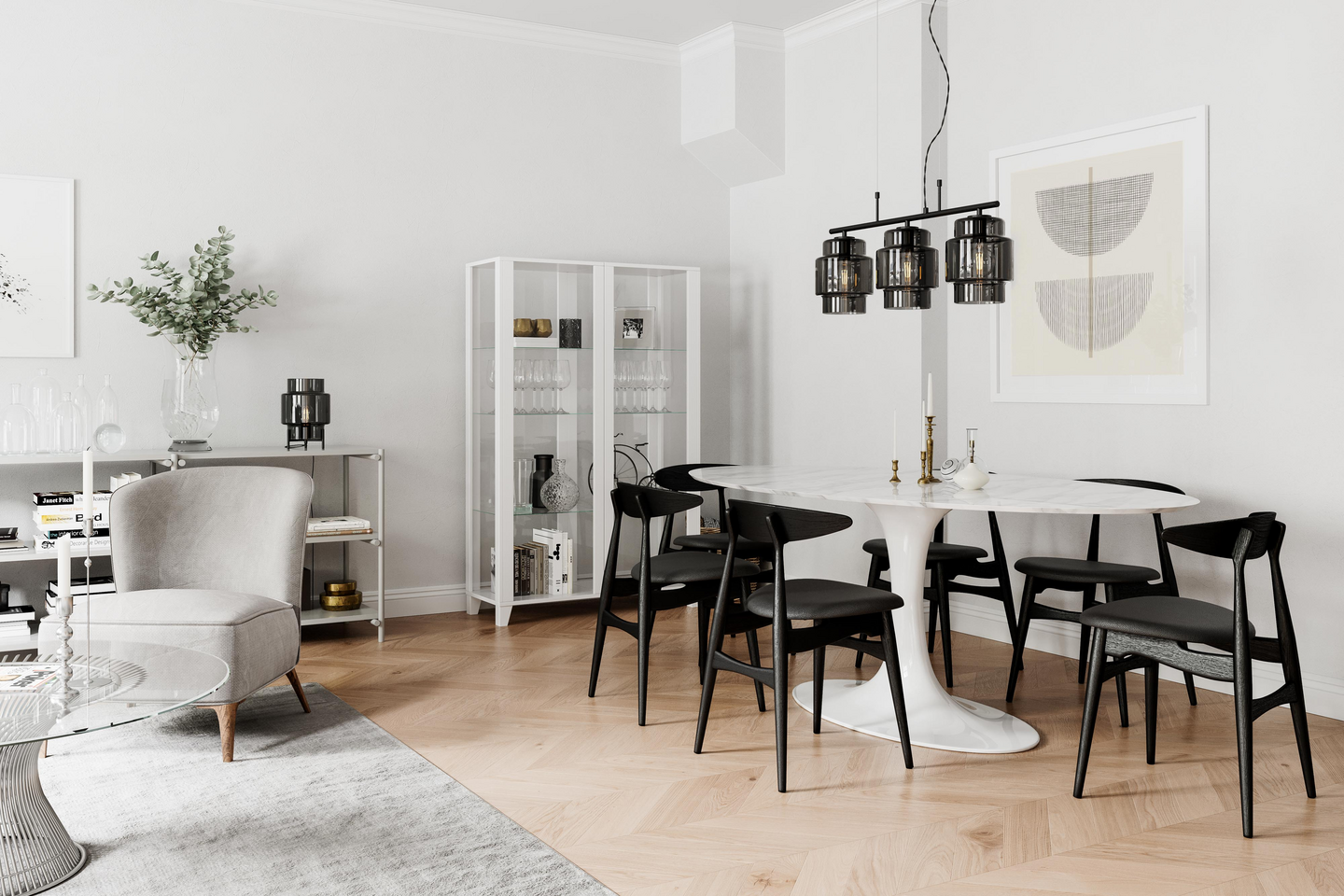 Pöytävalaisin Sessak Ebbot 29cm savunharmaa