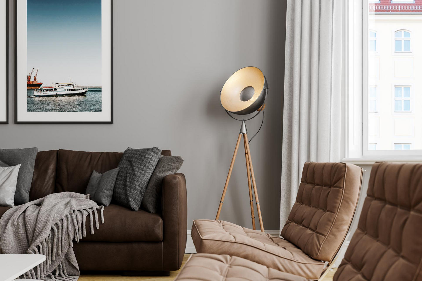 Lattiavalaisin By Rydéns Buckler antiikinhopea