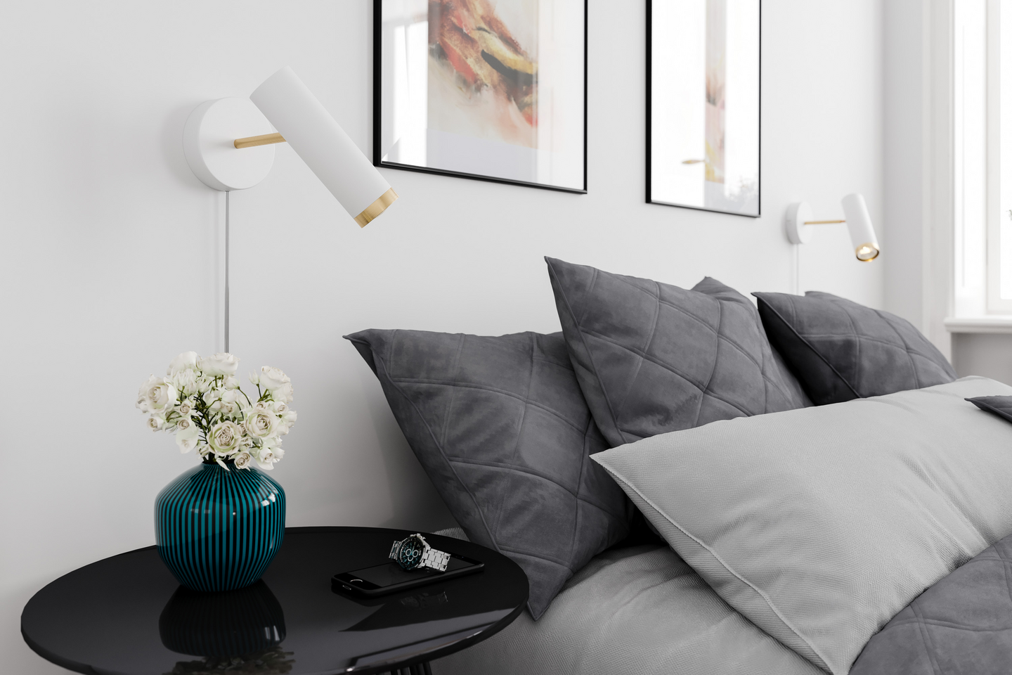 Seinävalaisin By Rydéns Puls mattavalkoinen