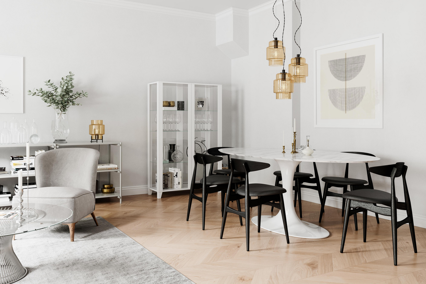 Pöytävalaisin Sessak Ebbot 29cm amber