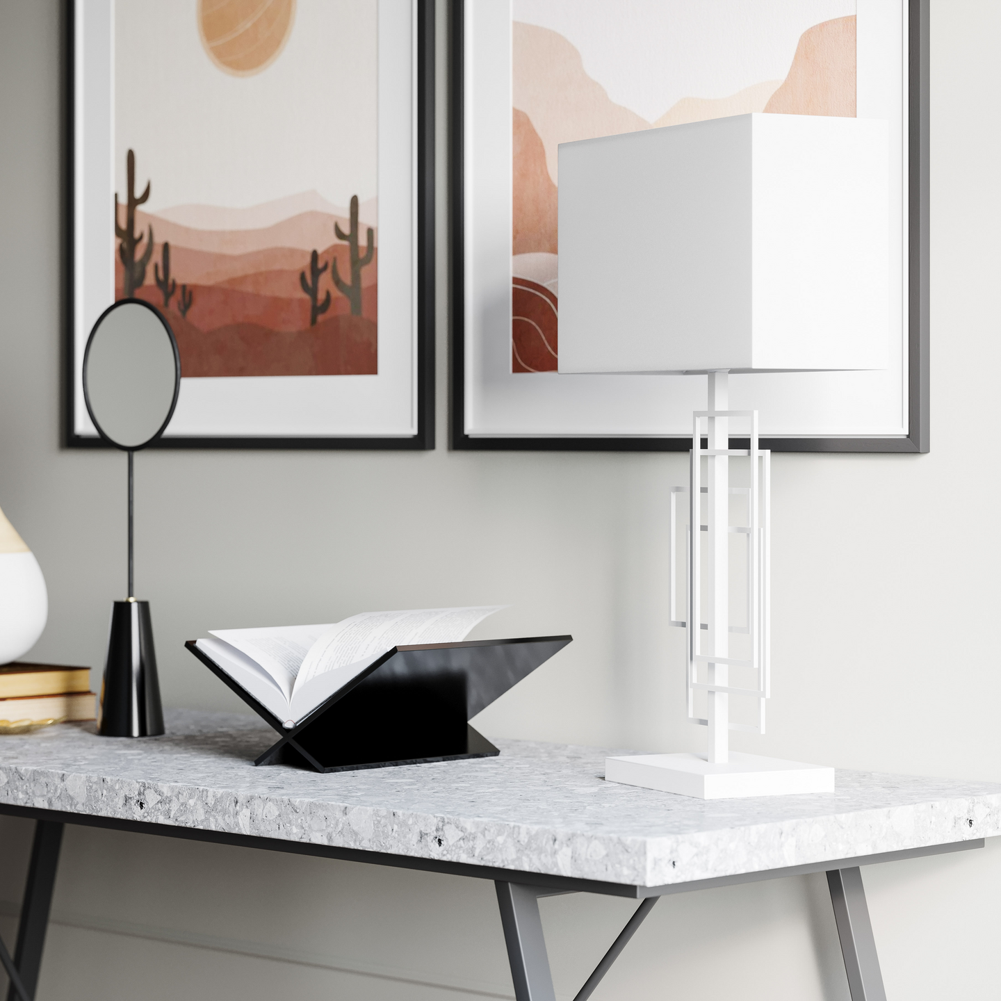 Pöytävalaisin By Rydéns Paragon 52cm valkoinen